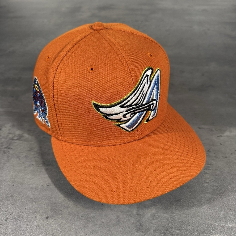 Hat Club Anaheim Angels New Era 7 3/8 Rust Icy Blue Side Patch Alternate RARE